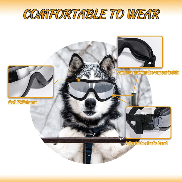 UV Protection Wind Protection Dust Protection Fog Protection Pet Glasses Eye Wear Protection with Adjustable Strap